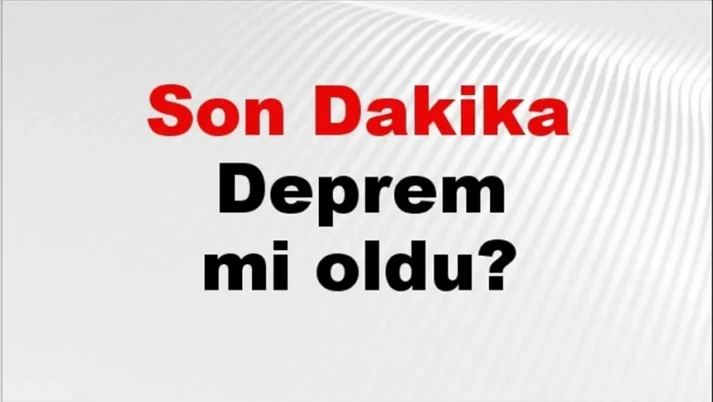 deprem